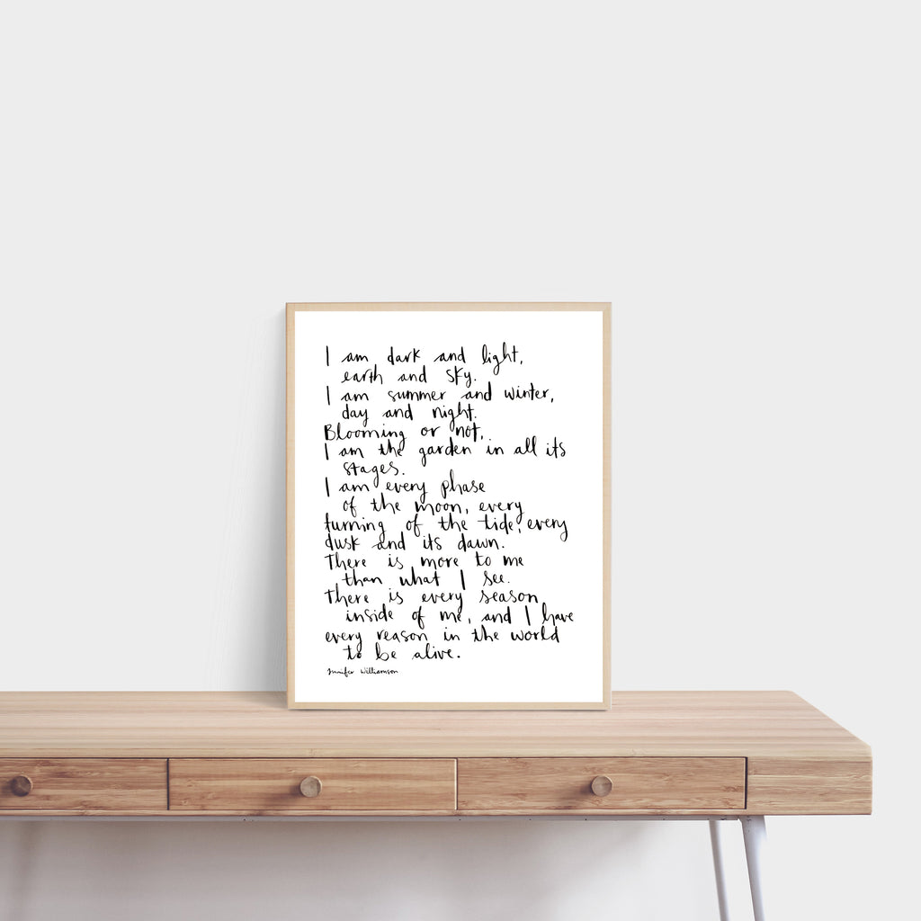 Every Reason In The World To Be Alive Hand Lettered Affirmation Print