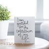 I Am Grateful For The Constellation Of My Life Hand Lettered Affirmation Card