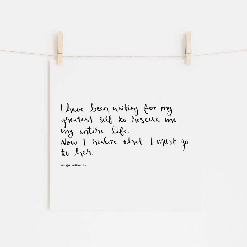 I Must Go To Her Hand Lettered Poetry Art Print