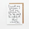 The Most Beautiful Things About Me Hand Lettered Affirmation Encouragement Card