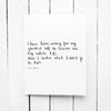 I Must Go To Her Hand Lettered Poetry Encouragement Card