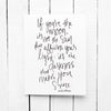 If You're The Moon Hand Lettered Poetry Encouragement Card