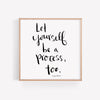 Let Yourself Be A Process Hand Lettered Word Art Print