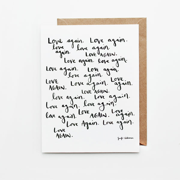 Love Again Hand Lettered Encouragement Card