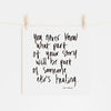 Sharing Is Healing Hand Lettered Word Art Print