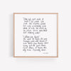 The Way Home Hand Lettered Poetry Art Print