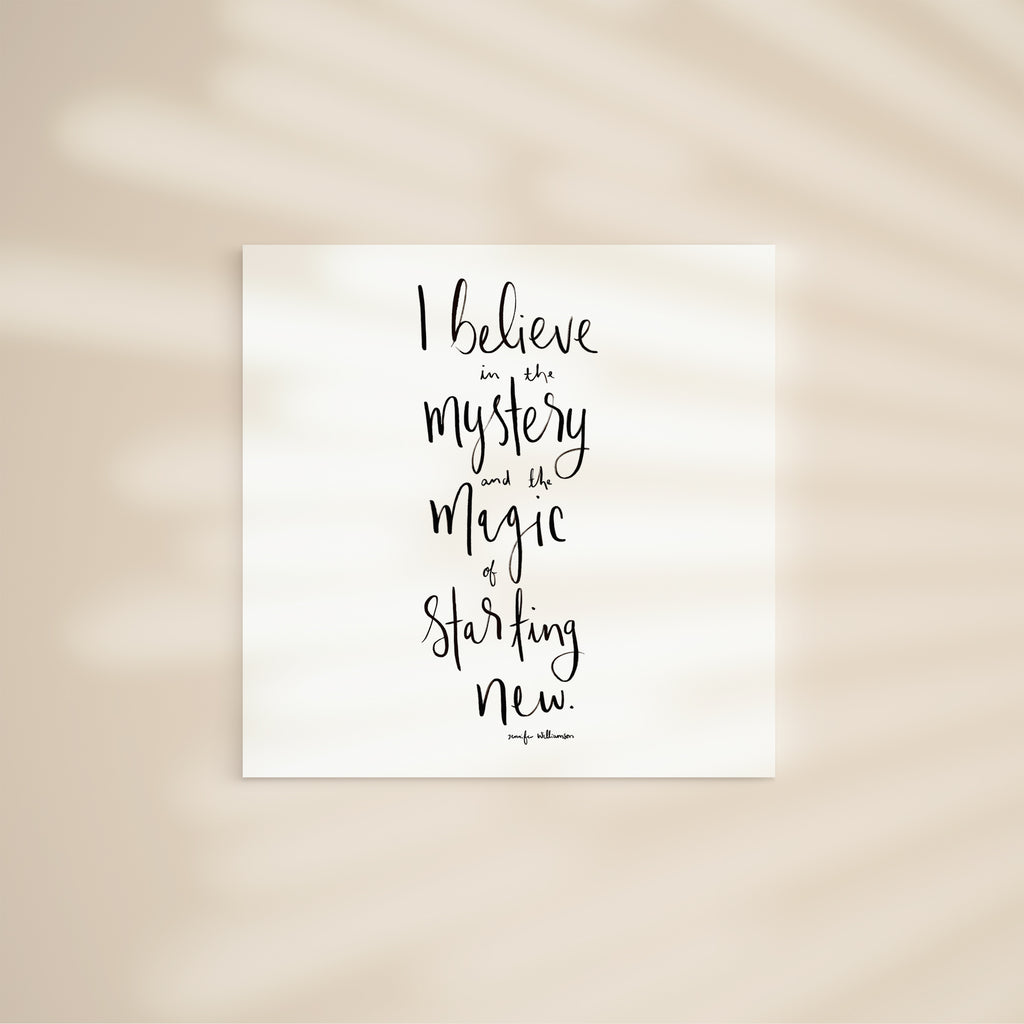 The Magic Of Starting New Hand Lettered Affirmation Art Print