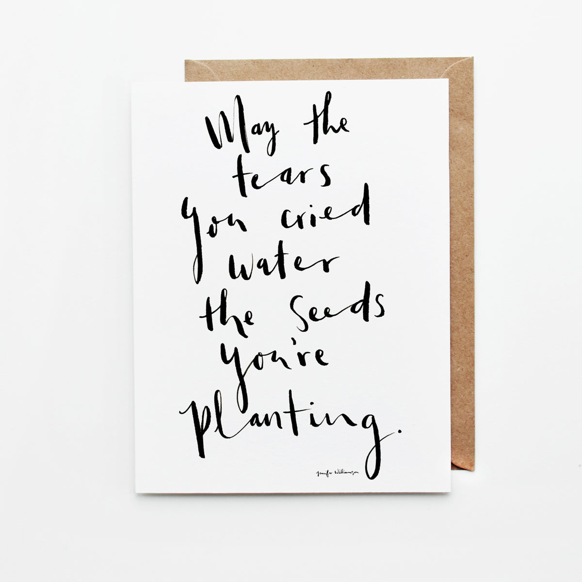 Water The Seeds You're Planting Hand Lettered Encouragement Card– Healing  Brave