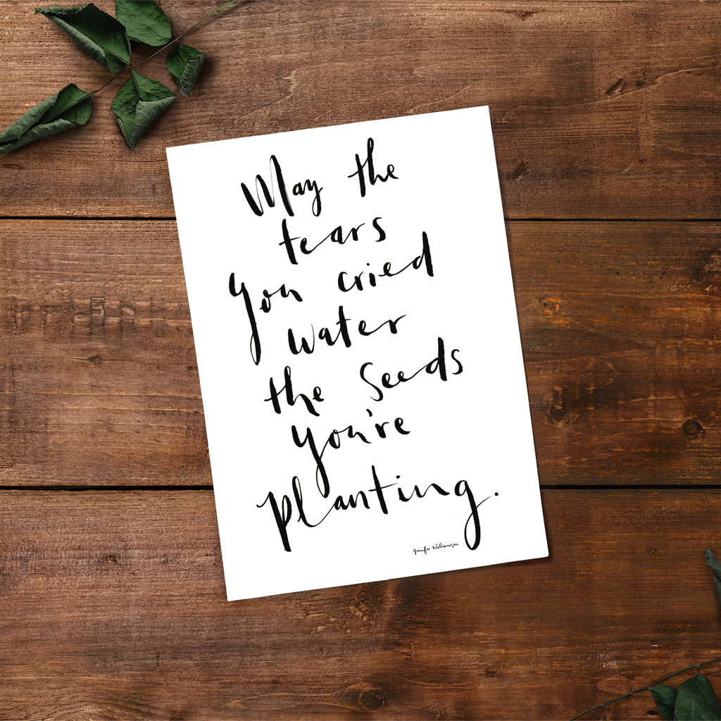 prayer for planting seeds Water The Seeds You're Planting Hand Lettered Prayer Art Print– Healing Brave