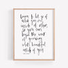 What's Beautiful Inside Of You Hand Lettered Poetry Art Print