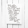 You ARE Creative Hand Lettered Poetry Encouragement Card