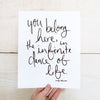 You Belong Here Hand Lettered Poetry Art Print