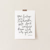 Your Feelings Are Not You Hand Lettered Word Art Print